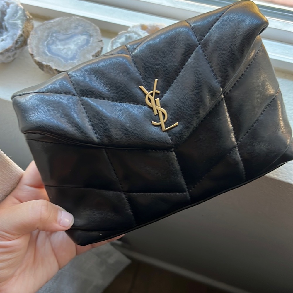 Saint Laurent Small Lou Puffer Quilted Leather Pouch